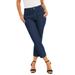 Plus Size Women's Classic Cotton Denim Capri by Jessica London in Indigo (Size 16) Jeans