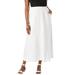Plus Size Women's Linen Maxi Skirt by Jessica London in White (Size 16 W)