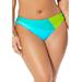 Plus Size Women's Romancer Colorblock Bikini Bottom by Swimsuits For All in Neon Mint Oasis (Size 18)