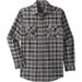 Men's Big & Tall Plaid Flannel Shirt by KingSize in Black Plaid (Size XL)