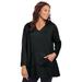Plus Size Women's Hooded Tunic by Woman Within in Black (Size 22/24)