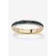 Women's Yellow Gold Plated Simulated Birthstone Eternity Ring by PalmBeach Jewelry in September (Size 10)