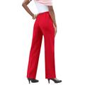 Plus Size Women's Classic Bend Over® Pant by Roaman's in Vivid Red (Size 36 W) Pull On Slacks