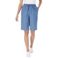 Plus Size Women's Drawstring Denim Short by Woman Within in Light Wash (Size 18 W) Shorts