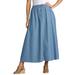 Plus Size Women's Drawstring Denim Skirt by Woman Within in Light Wash (Size 16 WP)