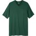 Men's Big & Tall Shrink-Less™ Lightweight Longer-Length V-neck T-shirt by KingSize in Hunter (Size XL)