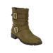 Extra Wide Width Women's The Madi Boot by Comfortview in Dark Olive (Size 9 1/2 WW)