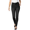 Plus Size Women's Comfort Curve Slim-Leg Jean by Woman Within in Black Denim (Size 32 T)