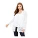 Plus Size Women's Bell-Sleeve Pointelle Cardigan by Roaman's in White (Size 22/24) Sweater