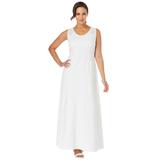 Plus Size Women's Crochet-Detailed Dress by Jessica London in White (Size 12) Maxi Length