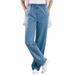 Plus Size Women's 7-Day Straight-Leg Jean by Woman Within in Light Stonewash (Size 42 T) Pant