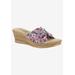 Women's Dinah Tuscany Sandal by Easy Street in Multi Rose Floral (Size 10 M)