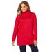Plus Size Women's Cotton Cashmere Turtleneck by Jessica London in Classic Red (Size 12) Sweater