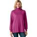 Plus Size Women's Perfect Long-Sleeve Turtleneck Tee by Woman Within in Raspberry (Size 3X) Shirt