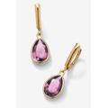 Women's Gold over Sterling Silver Drop EarringsPear Cut Simulated Birthstones by PalmBeach Jewelry in June