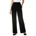 Plus Size Women's Pull-On Elastic Waist Soft Pants by Woman Within in Black (Size 34 W)