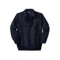 Men's Big & Tall Classic Water-Resistant Bomber by KingSize in Black (Size 4XL)