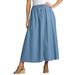 Plus Size Women's Drawstring Denim Skirt by Woman Within in Light Wash (Size 24 W)