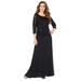 Plus Size Women's Lace Popover Dress by Roaman's in Black (Size 28 W) Formal Evening