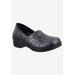 Extra Wide Width Women's Laurie Slip-On by Easy Street in Silver Artisan Tool (Size 9 1/2 WW)