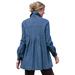 Plus Size Women's Pleat-Back Denim Jacket by Woman Within in Medium Stonewash (Size 5X)