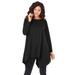 Plus Size Women's Handkerchief Hem Ultimate Tunic by Roaman's in Black (Size 4X) Long Shirt