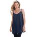 Plus Size Women's V-Neck Cami by Roaman's in Navy (Size 30 W) Top