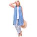 Plus Size Women's Lightweight Linen Vest by Woman Within in French Blue (Size 26/28)