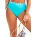 Plus Size Women's High Waist Bikini Bottom by Swimsuits For All in Crystal Blue (Size 4)