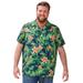 Men's Big & Tall KS Island Printed Rayon Short-Sleeve Shirt by KS Island in Tropical Floral (Size 3XL)