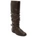 Women's The Arya Wide Calf Boot by Comfortview in Brown (Size 10 M)