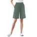 Plus Size Women's 7-Day Knit Short by Woman Within in Pine (Size 4X)