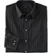 Men's Big & Tall KS Signature Wrinkle-Free Long-Sleeve Dress Shirt by KS Signature in Black Stripe (Size 17 1/2 33/4)