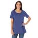 Plus Size Women's Perfect Short-Sleeve Scoopneck Tee by Woman Within in Ultra Blue (Size 5X) Shirt