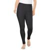 Plus Size Women's Lace-Trim Essential Stretch Legging by Roaman's in Heather Charcoal (Size 34/36) Activewear Workout Yoga Pants