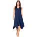 Plus Size Women's Sleeveless Swing Dress by Roaman's in Evening Blue (Size 22/24)