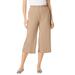 Plus Size Women's 7-Day Knit Culotte by Woman Within in New Khaki (Size 30/32) Pants