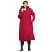 Plus Size Women's Water repellent long raincoat by Woman Within in Classic Red (Size 34 W)