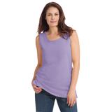 Plus Size Women's Perfect Scoopneck Tank by Woman Within in Soft Iris (Size 3X) Top