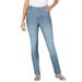 Plus Size Women's Stretch Slim Jean by Woman Within in Light Wash Sanded (Size 26 WP)