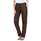 Plus Size Women's Straight Leg Fineline Jean by Woman Within in Chocolate (Size 38 WP)