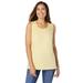 Plus Size Women's Perfect Scoopneck Tank by Woman Within in Banana (Size 1X) Top