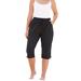 Plus Size Women's Taslon® Cover Up Capri Pant by Swim 365 in Black (Size 34/36)