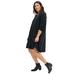 Plus Size Women's Knit Trapeze Dress by ellos in Black (Size 30/32)