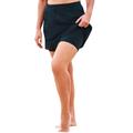 Plus Size Women's Zip-Pocket Swim Skort by Swim 365 in Black (Size 32) Swimsuit Bottoms