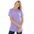 Plus Size Women's Perfect Short-Sleeve Crewneck Tee by Woman Within in Soft Iris (Size 1X) Shirt