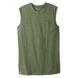 Men's Big & Tall Boulder Creek® Heavyweight Pocket Muscle Tee by Boulder Creek in Heather Moss (Size 5XL) Shirt