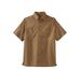 Men's Big & Tall Short-Sleeve Pocket Sport Shirt by KingSize in Dark Khaki (Size 9XL)