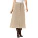 Plus Size Women's Corduroy skirt by Woman Within in New Khaki (Size 28 W)