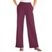 Plus Size Women's 7-Day Knit Wide-Leg Pant by Woman Within in Deep Claret (Size 6X)